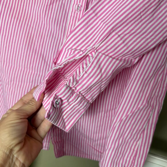 PRINCESS POLLY Pink Striped 2 Piece Set Boxer Shorts & Button Up Size 2 Small - Picture 8 of 13